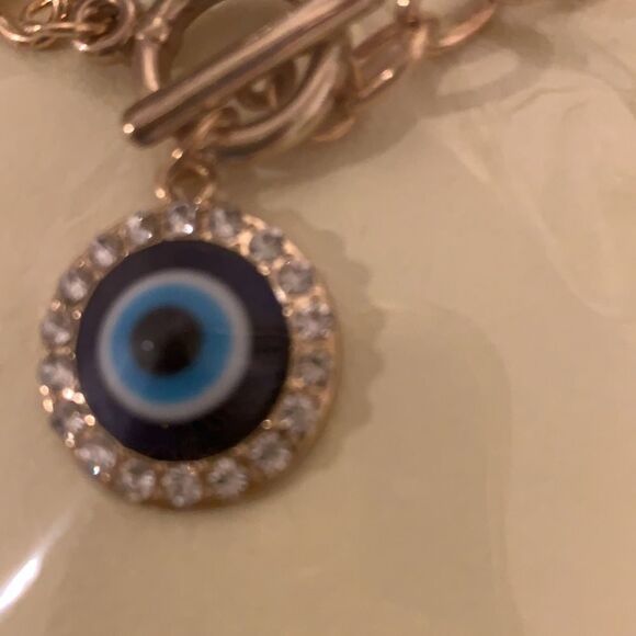 Chain blue eye bracelet - Picture 3 of 4